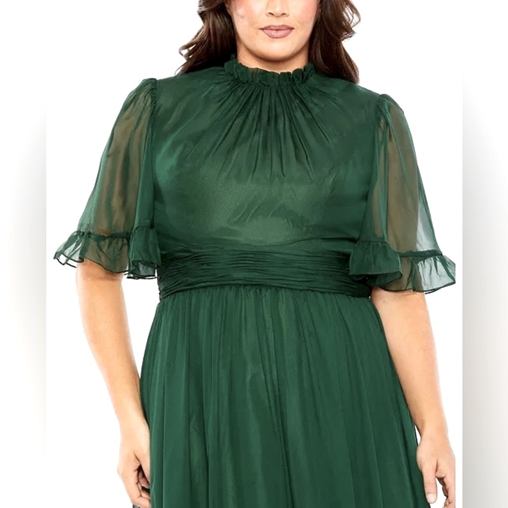 Mac Duggal Dark Green Maxi Dress - Picture 4 of 13